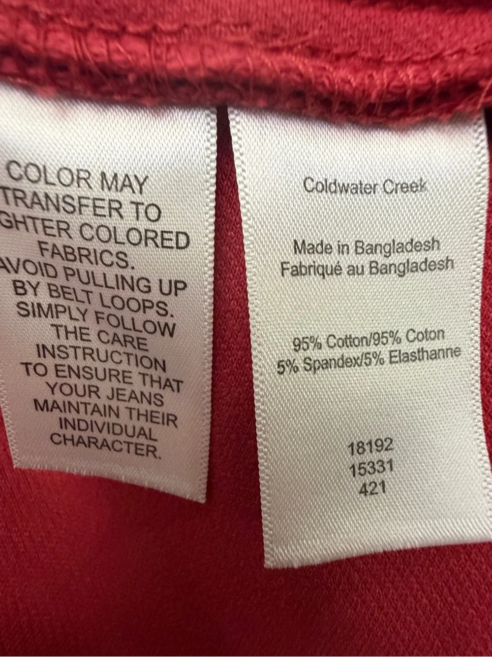 Coldwater Creek Knit Denim Jacket - Dover red - size M Petite - Picture 6 of 7